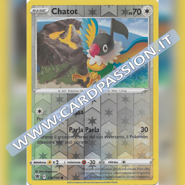 129/189 Chatot Comune Reverse | Lucentezza Siderale - Card Passion