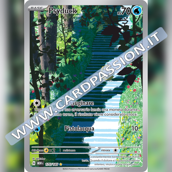 175/165 Psyduck Illustrazione Rara | Scarlatto e Violetto 151