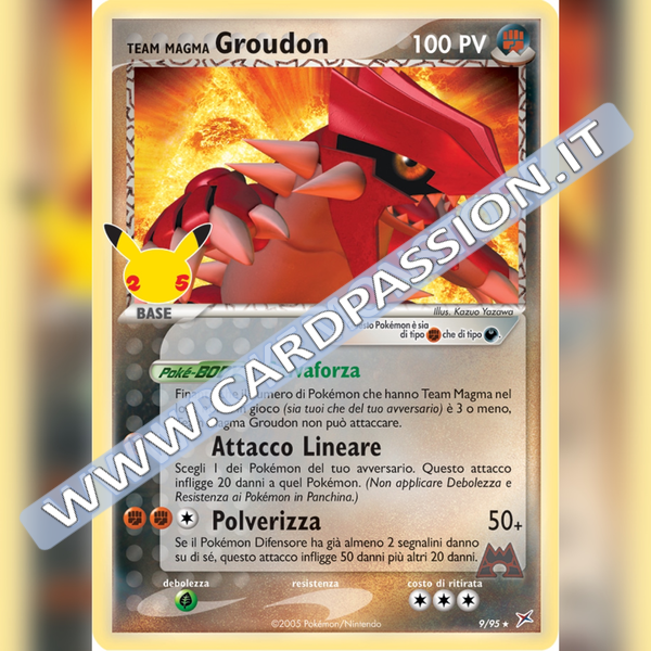9/95 Team Magma Groudon Holo | Gran Festa - Card Passion