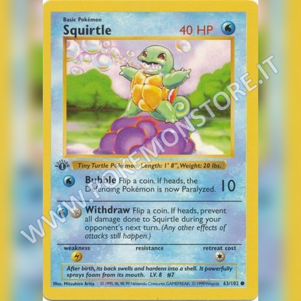 63/102 Squirtle Common (1st Edition) | Set Base (ENG) - Card Passion