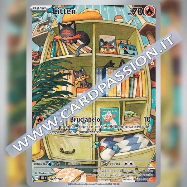 167/162 Litten Illustrazione Rara | Cronoforze