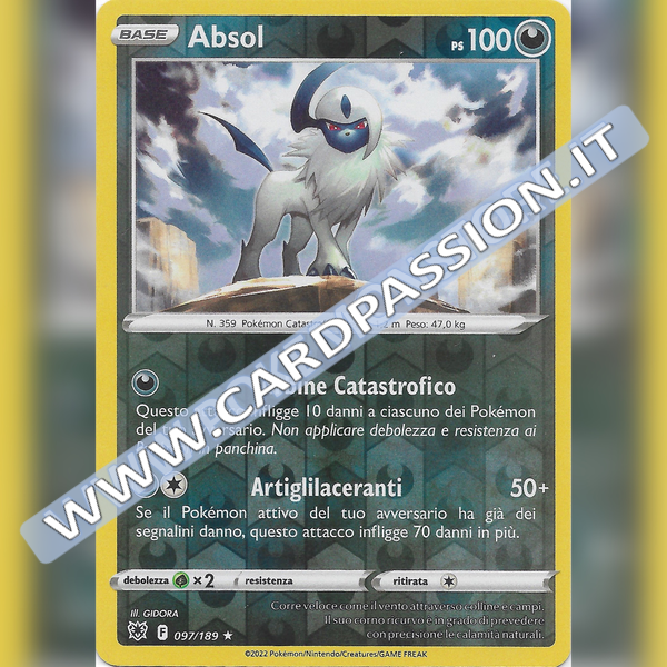 097/189 Absol Rara Reverse | Lucentezza Siderale - Card Passion