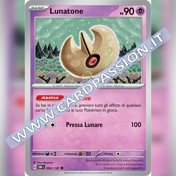 092/197 Lunatone | Ossidiana Infuocata