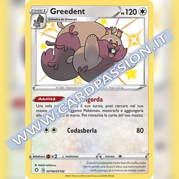 SV100/SV122 Greedent Baby Shiny | Destino Splendente - Card Passion