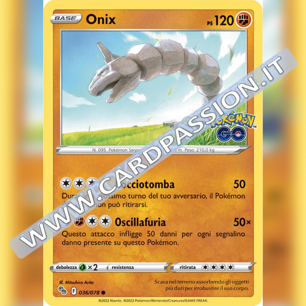 036/078 Onix Comune | Pokemon GO - Card Passion