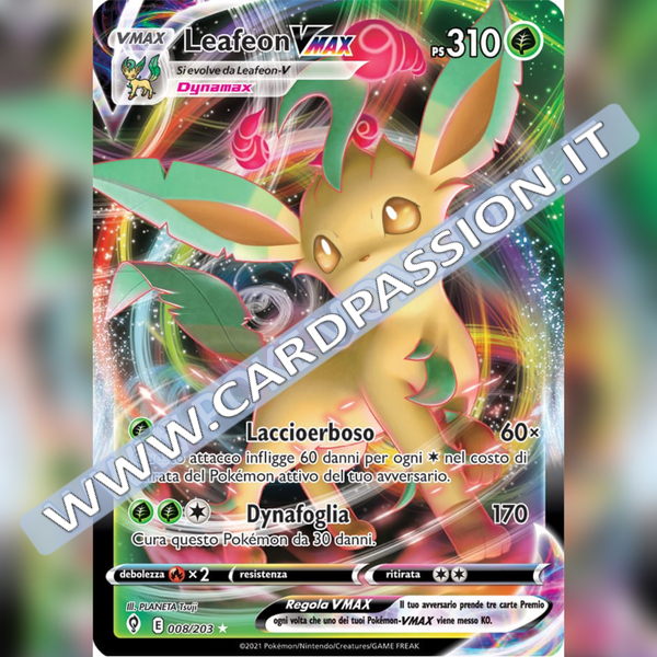 008/203 Leafeon VMax | Evoluzioni Eteree - Card Passion