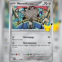 101/128 Meowth di Galar Holo | 30esimo Anniversario