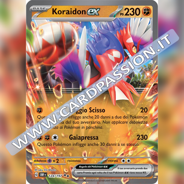 124/197 Koraidon ex | Ossidiana Infuocata