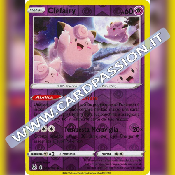 062/196 Clefairy Reverse | Origine Perduta - Card Passion