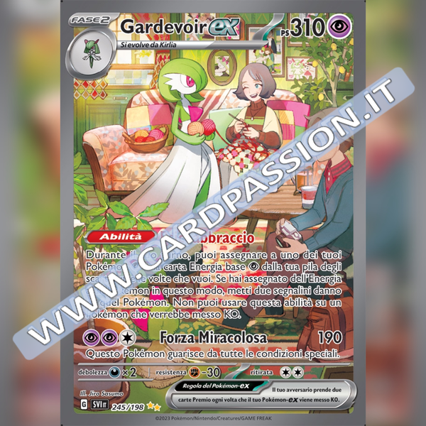 245/198 Gardevoir ex (Alternative Art) | Scarlatto e Violetto