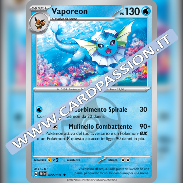 022/131 Vaporeon Master Ball Reverse | Evoluzioni Prismatiche