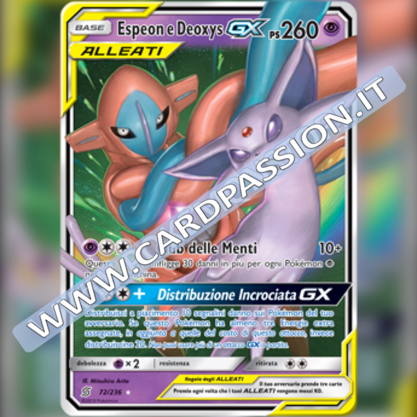 72/236 Espeon e Deoxys GX Alleati | Sintonia Mentale - Card Passion
