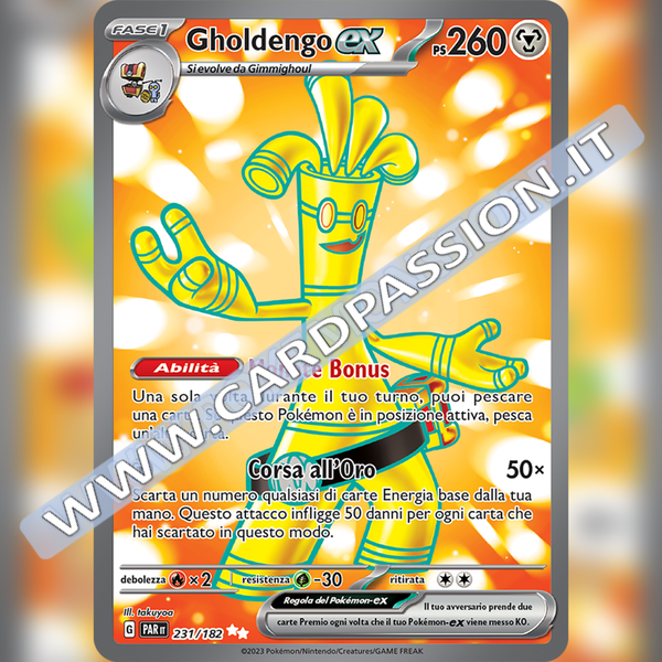 231/182 Gholdengo ex (Full Art) | Paradosso Temporale