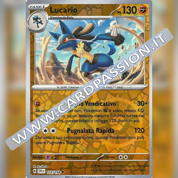 114/198 Lucario Reverse | Scarlatto e Violetto