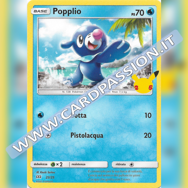23/25 Popplio Non Holo | McDonald's 25esimo Anniversario - Card Passion