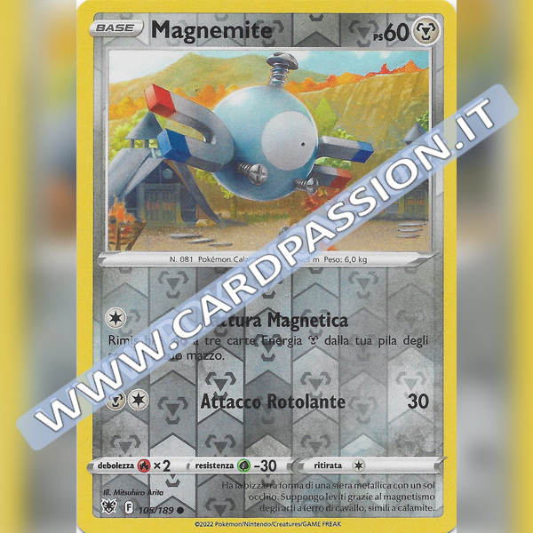105/189 Magnemite Comune Reverse | Lucentezza Siderale - Card Passion