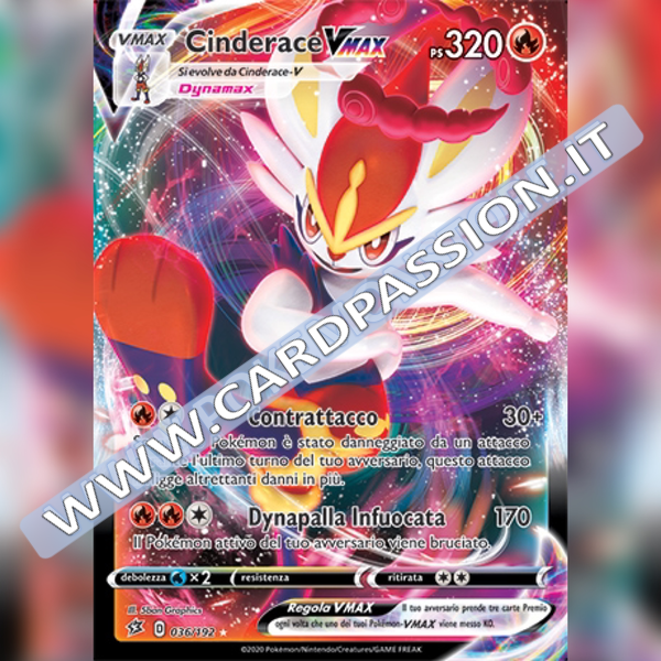 036/192 Cinderace VMax | Fragore Ribelle - Card Passion