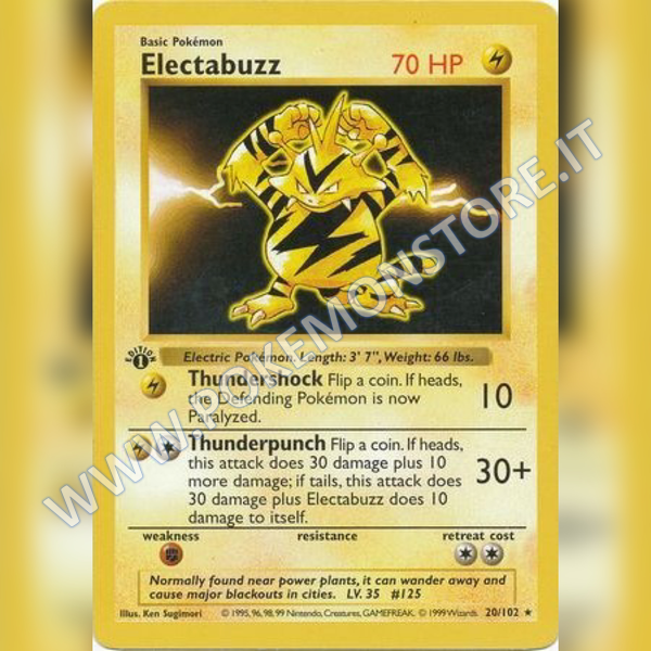 20/102 Electabuzz Rare (1st Edition) | Set Base (ENG) - Card Passion