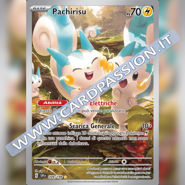 208/198 Pachirisu Illustrazione Rara | Scarlatto e Violetto