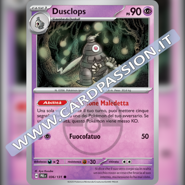 036/131 Dusclops Master Ball Reverse | Evoluzioni Prismatiche