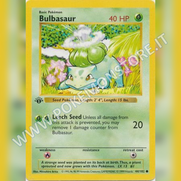 44/102 Bulbasaur Common (1st Edition) | Set Base (ENG) - Card Passion