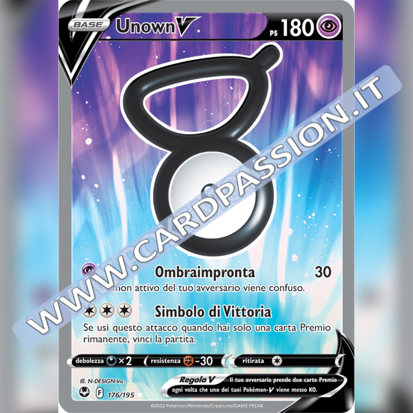 176/195 Unown V (Full Art) | Tempesta Argentata