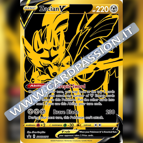 SWSH076 Zacian V Black Gold | Black Star Promo