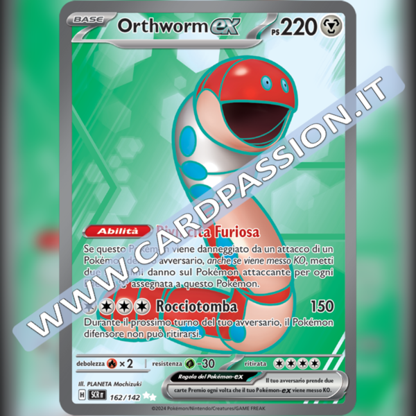 162/142 Orthworm ex (Full Art) | Corona Astrale