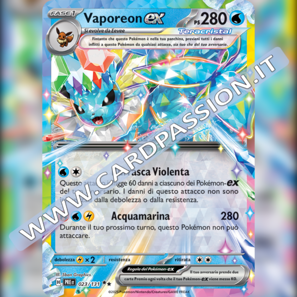 023/131 Vaporeon ex | Evoluzioni Prismatiche