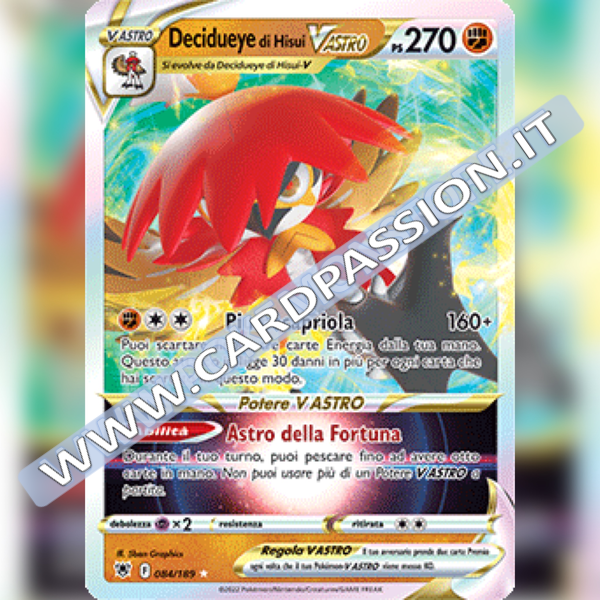 084/189 Decidueye di Hisui VAstro | Lucentezza Siderale - Card Passion