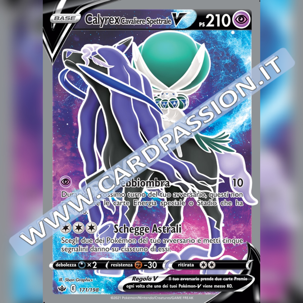 171/198 Calyrex Cavaliere Spettrale V (Full Art) | Regno Glaciale - Card Passion