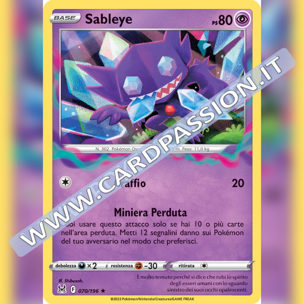 070/196 Sableye Holo | Origine Perduta - Card Passion