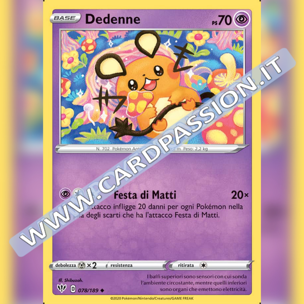 078/189 Dedenne Non Comune | Fiamme Oscure - Card Passion