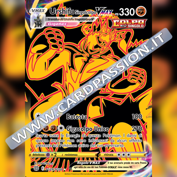 TG29/TG30 Urshifu Singolcolpo VMax Black Gold | Astri Lucenti - Card Passion