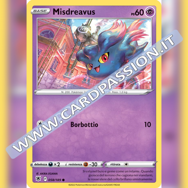 058/189 Misdreavus Comune | Lucentezza Siderale - Card Passion