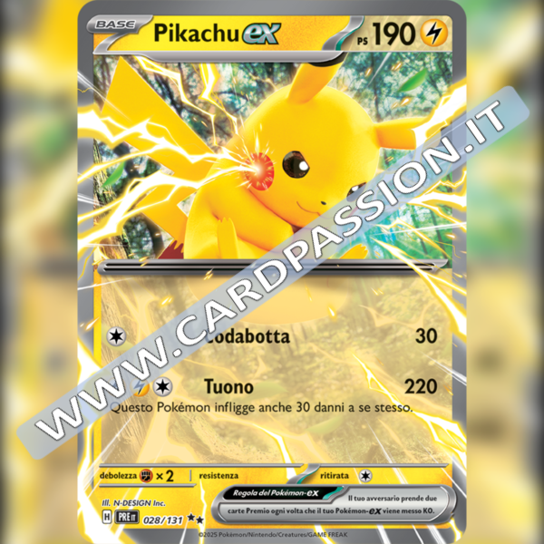 028/131 Pikachu ex | Evoluzioni Prismatiche