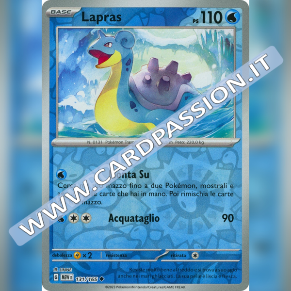 131/165 Lapras Reverse | Scarlatto e Violetto 151
