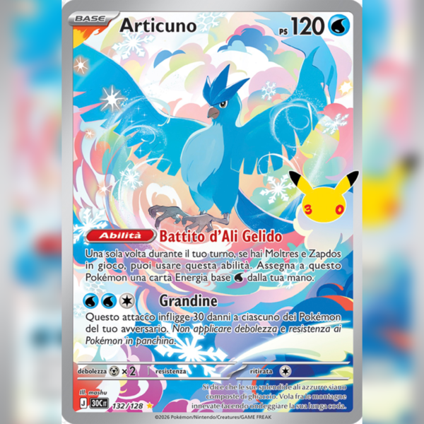 132/128 Articuno AR | 30esimo Anniversario