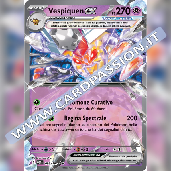 096/197 Vespiqueen ex Teracristal (Full Art) | Ossidiana Infuocata