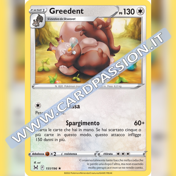 151/196 Greedent | Origine Perduta - Card Passion