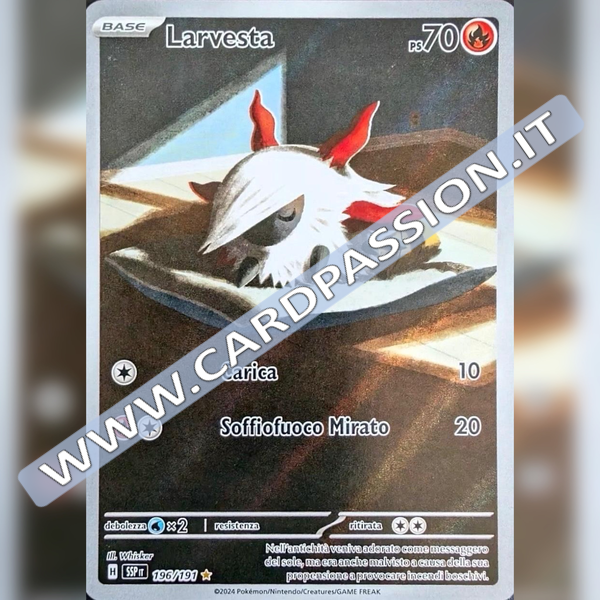 196/191 Larvesta Illustrazione Rara | Scintille Folgoranti