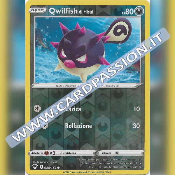 088/189 Qwilfish di Hisui Comune Reverse | Lucentezza Siderale - Card Passion