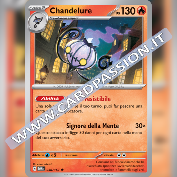 038/167 Chandelure Holo | Crepuscolo Mascherato