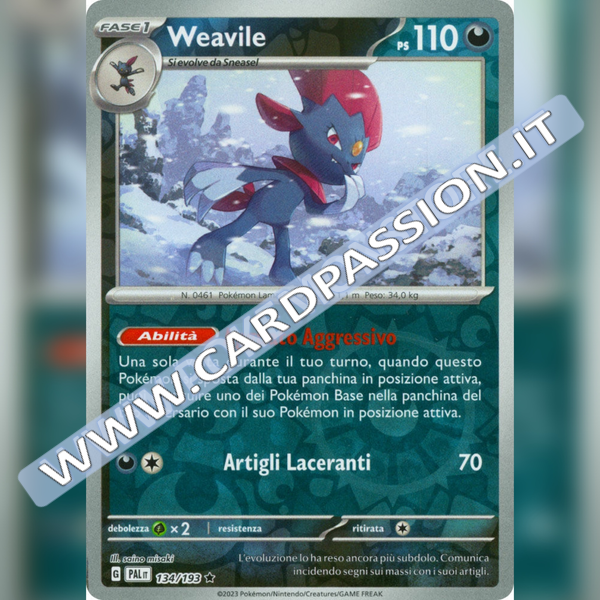 134/193 Weavile Reverse | Evoluzioni a Paldea