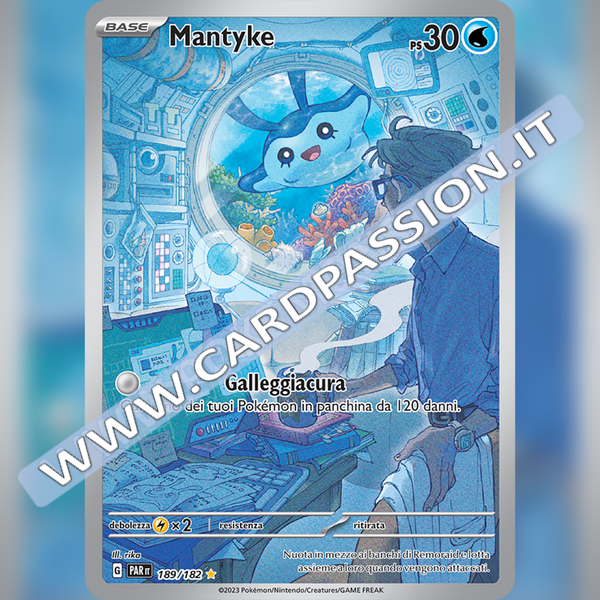 189/182 Mantyke Illustrazione Rara | Paradosso Temporale