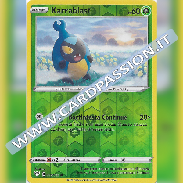 008/189 Karrablast Comune Reverse | Fiamme Oscure - Card Passion