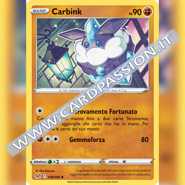 108/196 Carbink | Origine Perduta - Card Passion