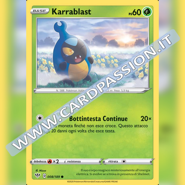 008/189 Karrablast Comune | Fiamme Oscure - Card Passion