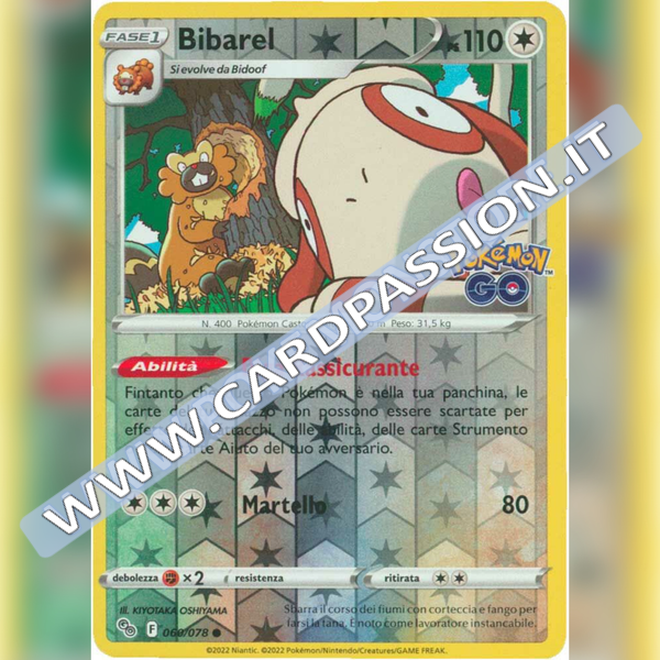 060/078 Bibarel Comune Reverse | Pokemon GO - Card Passion
