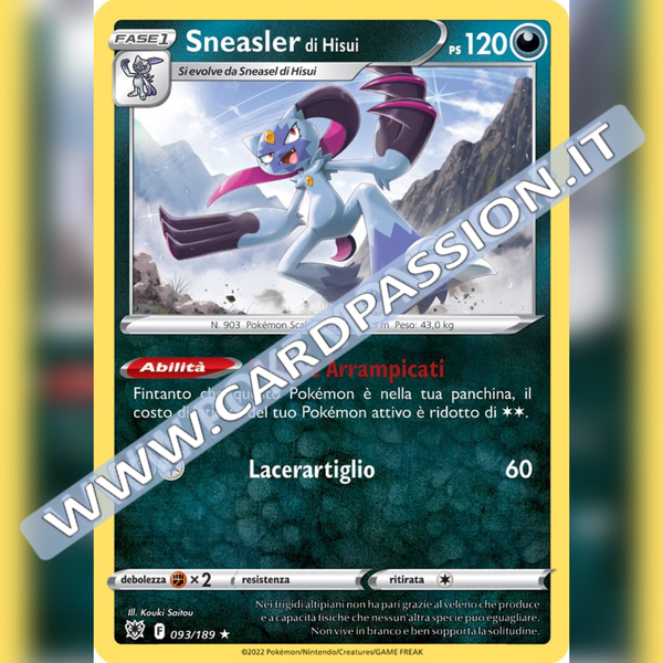 093/189 Sneasler di Hisui Rara Holo | Lucentezza Siderale - Card Passion